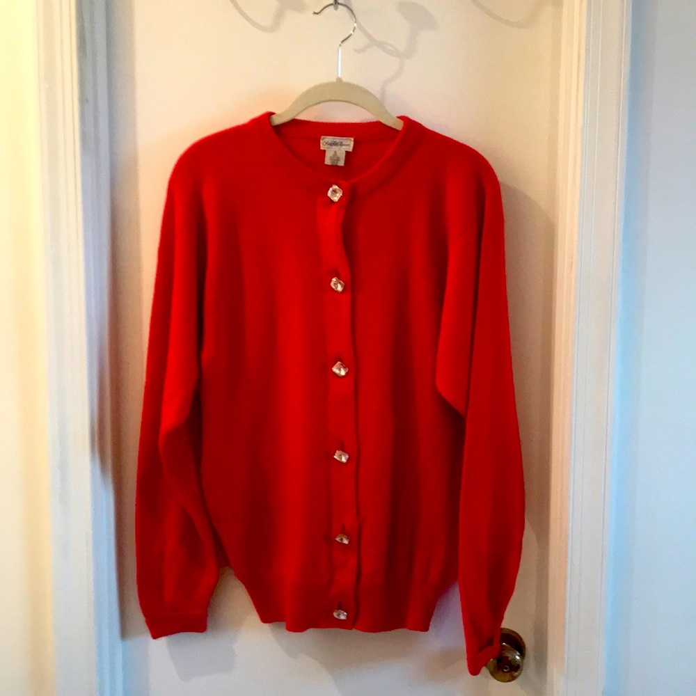 Vintage Saks Fifth Ave Scottish Cashmere Cardigan